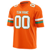 Custom Orange White Solid Colour Football Jersey