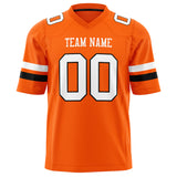 Custom Orange White Solid Colour Football Jersey