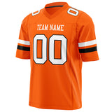 Custom Orange White Solid Colour Football Jersey