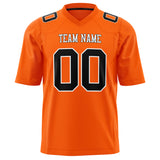 Custom Orange Black Solid Colour Football Jersey