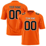 Custom Orange Black Solid Colour Football Jersey FT01240725OR363