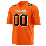 Custom Orange Black Solid Colour Football Jersey