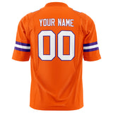 Custom Orange White Solid Colour Football Jersey