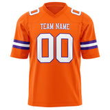 Custom Orange White Solid Colour Football Jersey