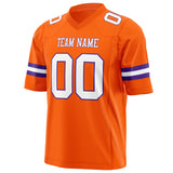 Custom Orange White Solid Colour Football Jersey