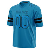 Custom Panther Blue Black Solid Colour Football Jersey