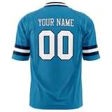 Custom Panther Blue White Solid Colour Football Jersey