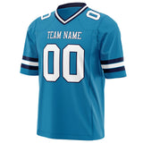 Custom Panther Blue White Solid Colour Football Jersey