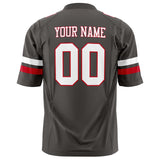 Custom Pewter White Solid Colour Football Jersey