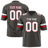 Custom Pewter White Solid Colour Football Jersey