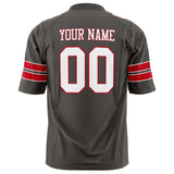 Custom Pewter White Solid Colour Football Jersey