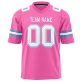 Custom Pink White Solid Colour Football Jersey