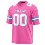 Custom Pink White Solid Colour Football Jersey