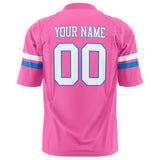 Custom Pink White Solid Colour Football Jersey