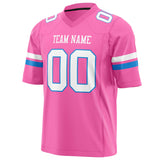 Custom Pink White Solid Colour Football Jersey