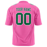 Custom Pink Kelly Green Solid Colour Football Jersey