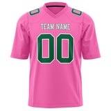 Custom Pink Kelly Green Solid Colour Football Jersey