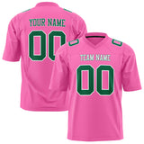 Custom Pink Kelly Green Solid Colour Football Jersey