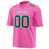 Custom Pink Kelly Green Solid Colour Football Jersey