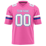 Custom Pink White Solid Colour Football Jersey