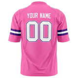 Custom Pink White Solid Colour Football Jersey