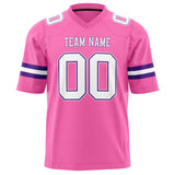 Custom Pink White Solid Colour Football Jersey