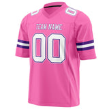 Custom Pink White Solid Colour Football Jersey