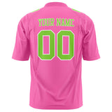 Custom Pink Neon Green Solid Colour Football Jersey