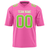 Custom Pink Neon Green Solid Colour Football Jersey