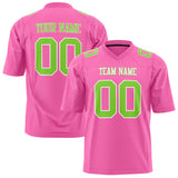 Custom Pink Neon Green Solid Colour Football Jersey