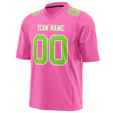 Custom Pink Neon Green Solid Colour Football Jersey