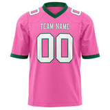 Custom Pink White Solid Colour Football Jersey