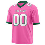 Custom Pink White Solid Colour Football Jersey