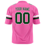 Custom Pink Green Solid Colour Football Jersey