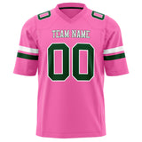 Custom Pink Green Solid Colour Football Jersey