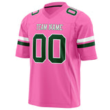 Custom Pink Green Solid Colour Football Jersey