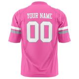 Custom Pink White Solid Colour Football Jersey