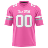 Custom Pink White Solid Colour Football Jersey