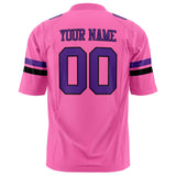 Custom Pink Purple Solid Colour Football Jersey