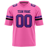 Custom Pink Purple Solid Colour Football Jersey