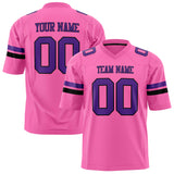 Custom Pink Purple Solid Colour Football Jersey