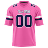 Custom Pink Black Solid Colour Football Jersey