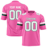 Custom Pink White Solid Colour Football Jersey