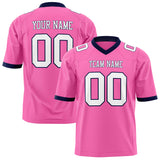 Custom Pink White Solid Colour Football Jersey FT01240725PI401