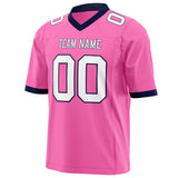 Custom Pink White Solid Colour Football Jersey