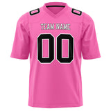 Custom Pink Black Solid Colour Football Jersey