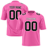 Custom Pink Black Solid Colour Football Jersey