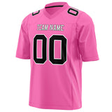 Custom Pink Black Solid Colour Football Jersey