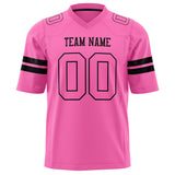 Custom Pink Black Solid Colour Football Jersey