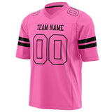 Custom Pink Black Solid Colour Football Jersey